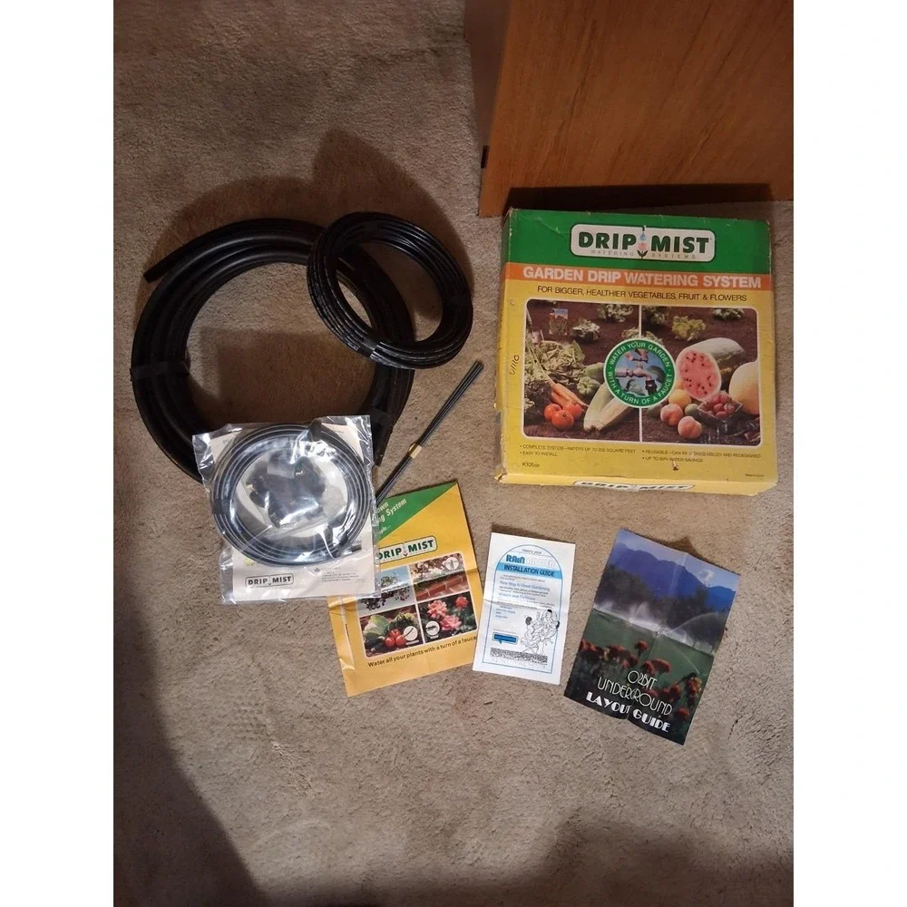 Vintage Drip Mist K105 Garden Drip System NOS New Complete Kit 225 Sq‎ Ft